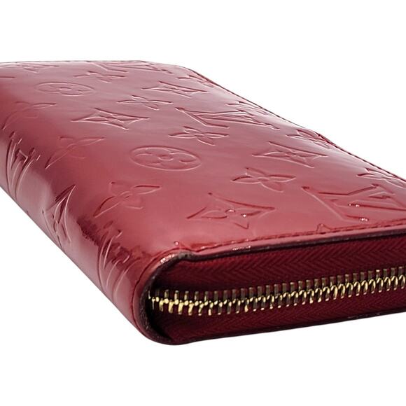Louis Vuitton Vernis Patent Leather Monogram Zippy Wallet Red Complete with Box - Picture 7 of 13